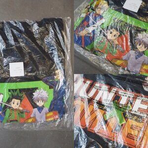 Men's Black Graphic Anime Shirt